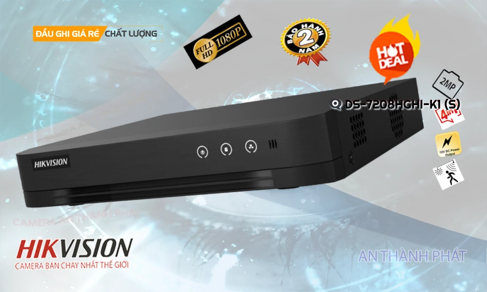 DS-7208HGHI-K1(S) Sắc Nét Hikvision ✅