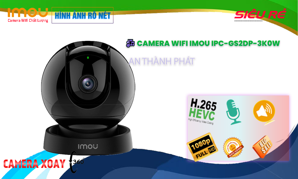 Camera Wifi Imou Xoay 360 IPC-GS2DP-3K0W