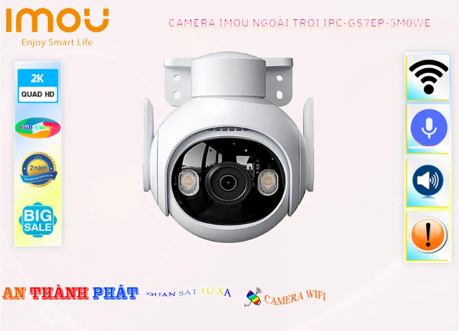 Camera Imou Ngoài Trời 360 IPC-GS7EP-5M0WE,Giá Wifi IPC-GS7EP-5M0WE,phân phối IPC-GS7EP-5M0WE,IPC-GS7EP-5M0WE Bán Giá
