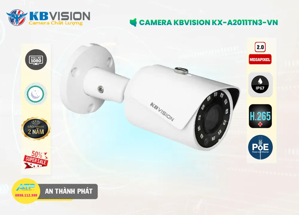 Camera IP Kbvision KX-A2011TN3-VN,Giá KX-A2011TN3-VN,KX-A2011TN3-VN Giá Khuyến Mãi,bán KX-A2011TN3-VN Camera KBvision
