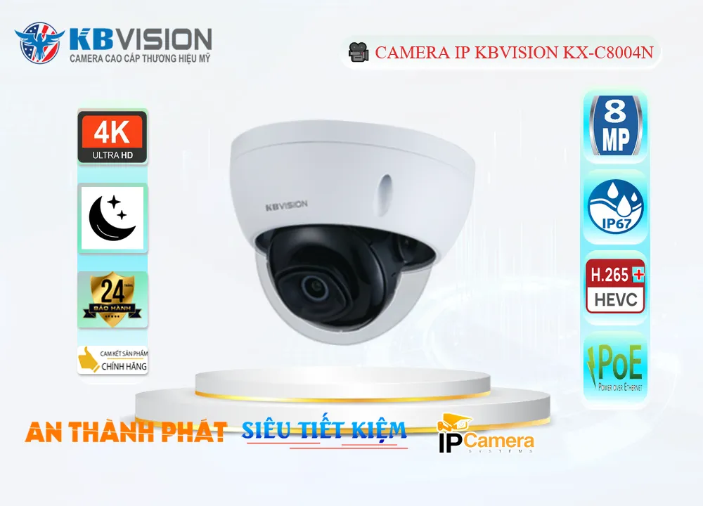 Camera IP Kbvision Dome KX-C8004N,KX-C8004N Giá Khuyến Mãi, Công Nghệ POE KX-C8004N Giá rẻ,KX-C8004N Công Nghệ Mới,Địa