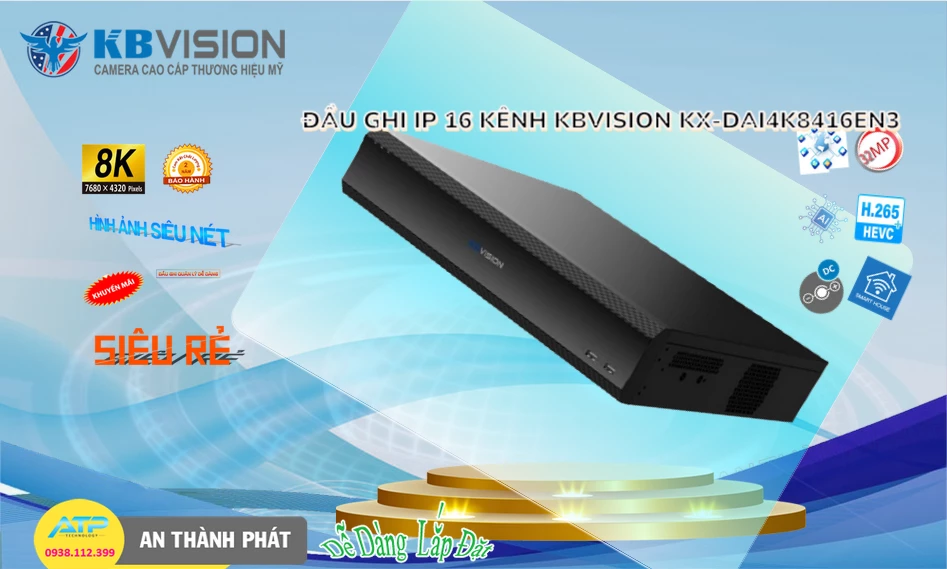 KX-DAi4K8416EN3 Đầu Thu KBvision