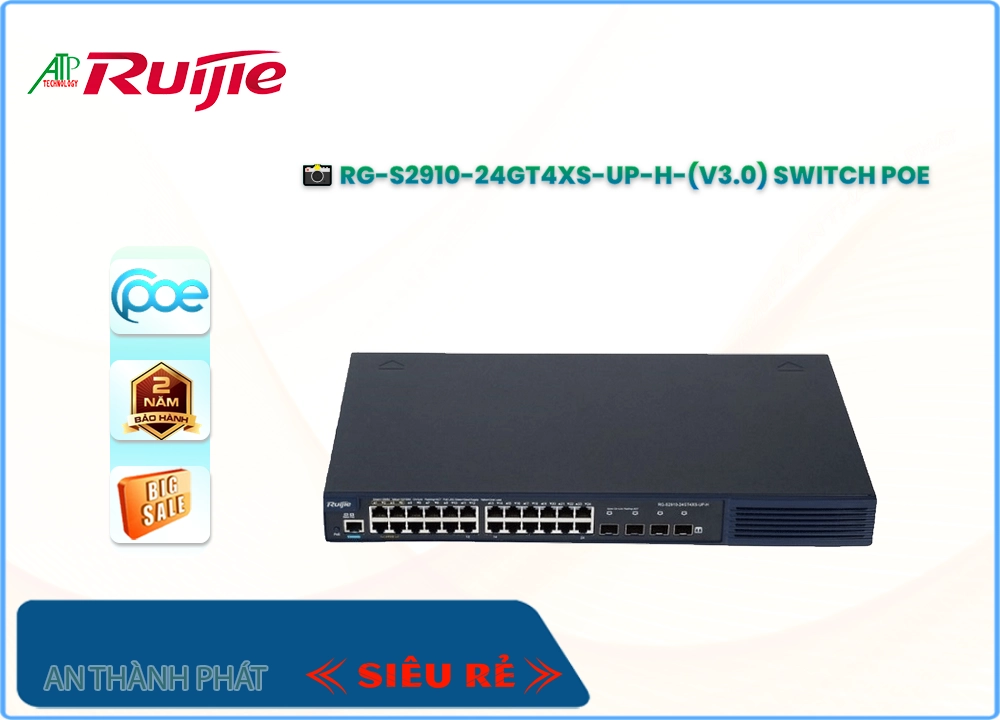 Switch chuyển đổi mạng,thông số RG-S2910-24GT4XS-UP-H(V3.0),RG-S2910-24GT4XS-UP-H(V3.0) Giá rẻ,RG S2910 24GT4XS UP