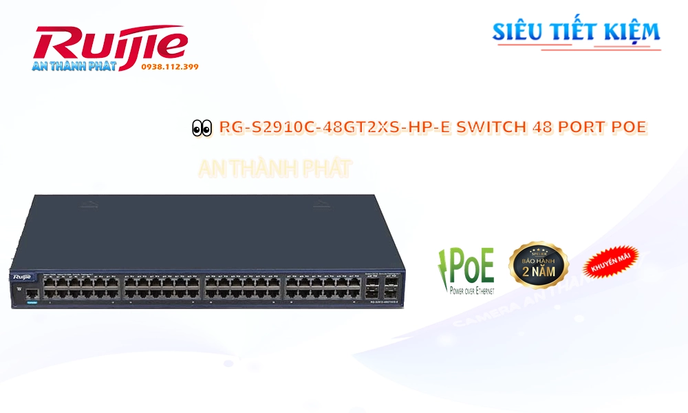 RG-S2910C-48GT2XS-HP-E Hãng Ruijie Bộ chia mạng RG-S2910C-48GT2XS-HP-E Hãng Ruijie Bộ chia mạng
