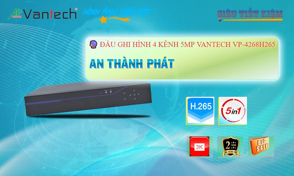 VP-4268H265 Đầu Ghi Hình Chức Năng Cao Cấp