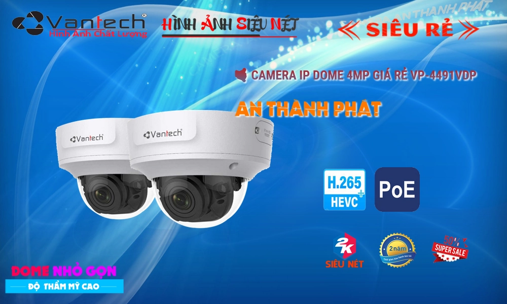 Camera IP POE VanTech VP-4491VDP Tiết Kiệm Camera IP POE VanTech VP-4491VDP Tiết Kiệm