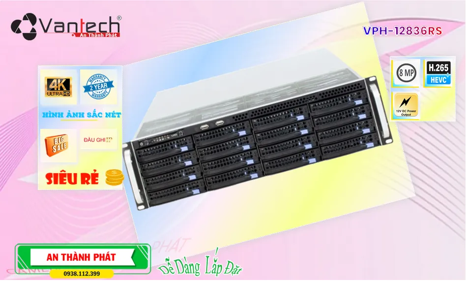 Đầu Thu KTS VanTech VPH-12836RS Giá rẻ ❇ Đầu Thu KTS VanTech VPH-12836RS Giá rẻ ❇