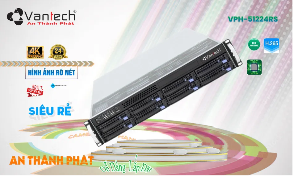 ✓ Đầu Ghi VanTech Thiết kế Đẹp VPH-51224RS ✓ Đầu Ghi VanTech Thiết kế Đẹp VPH-51224RS