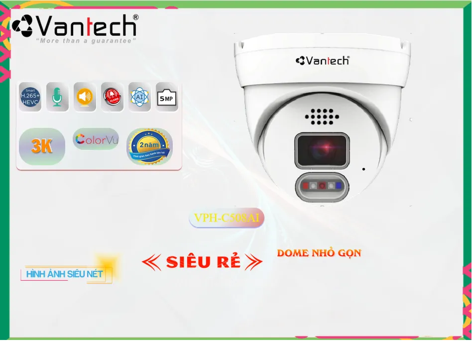 Camera VanTech VPH-C508AI,VPH-C508AI Giá Khuyến Mãi, Ip POE Sắc Nét VPH-C508AI Giá rẻ,VPH-C508AI Công Nghệ Mới,Địa Chỉ